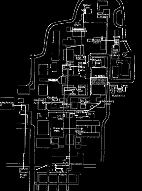 Map of UCLA's huge tunnel network.